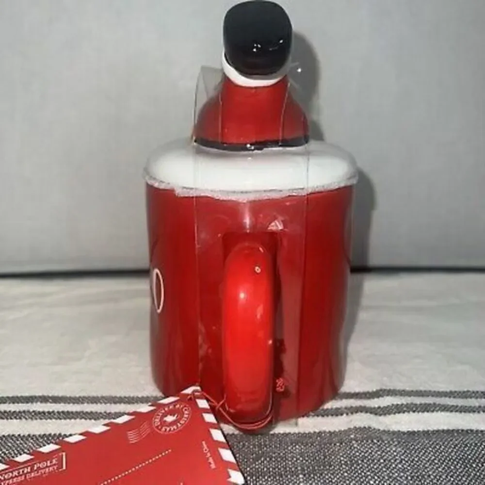 North Pole Express Delivery Christmas Mug‎ Santa HoHoHo With Topper-New